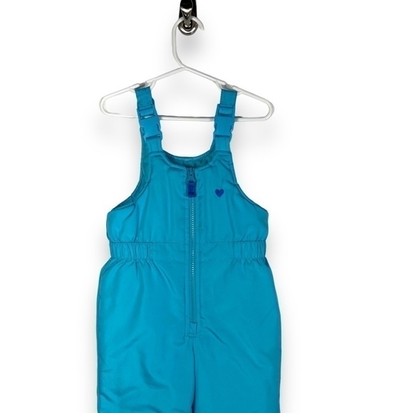 Osh Kosh B'Gosh Infant/Toddler Snow Bib Snowsuit, Turquoise Blue, Size 24M - Picture 2 of 11